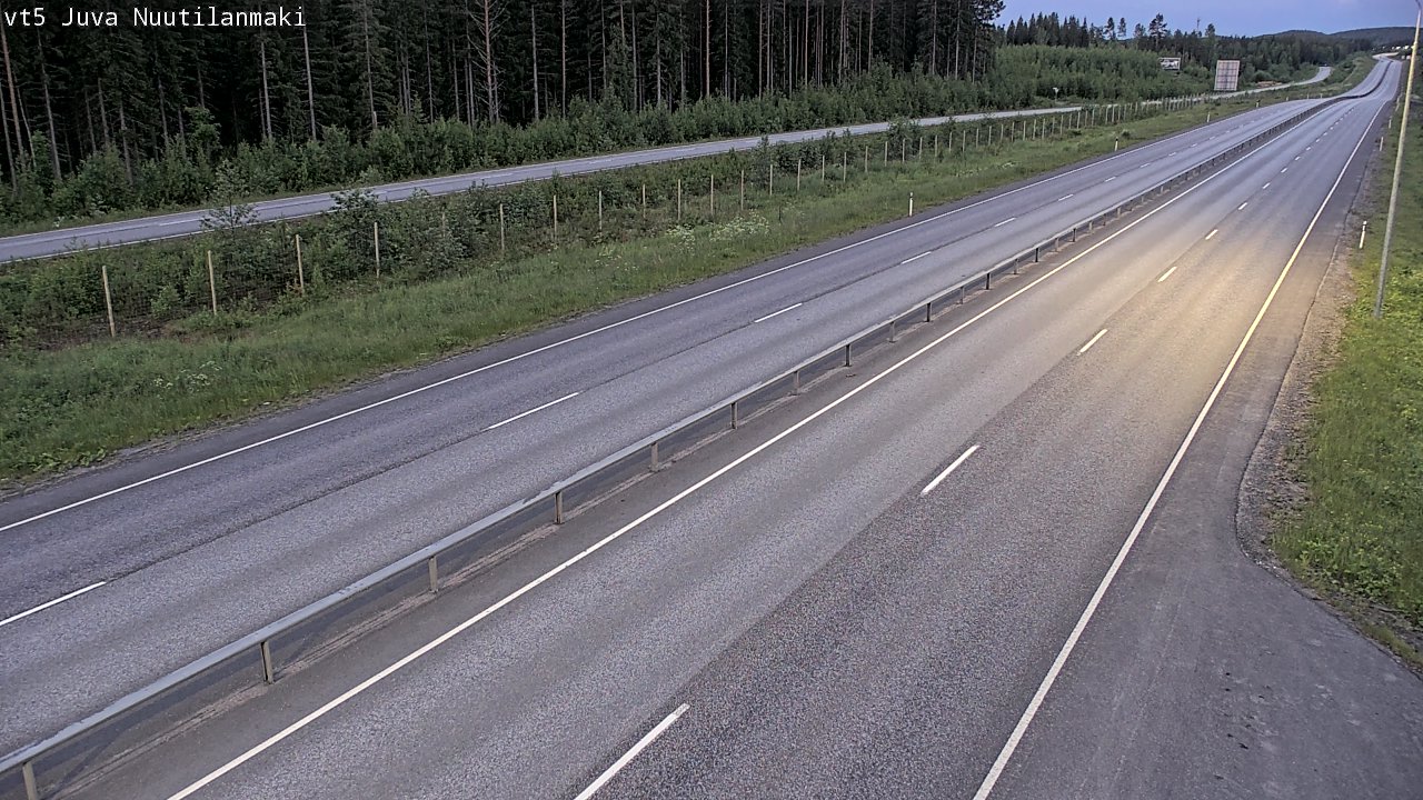 Weather Camera Image Väg 5 Juva, Nuutilanmäki, Juva, Etelä-Savo