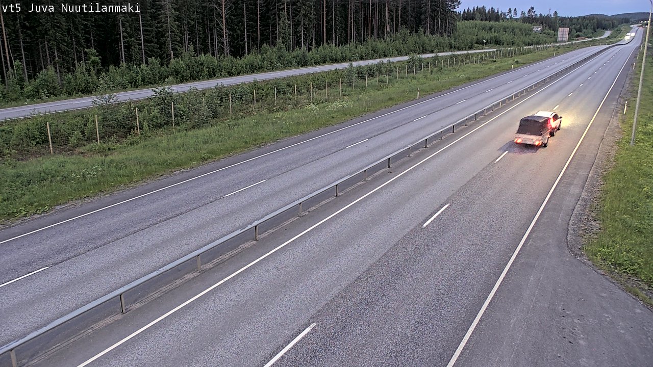 Weather Camera Image Väg 5 Juva, Nuutilanmäki, Juva, Etelä-Savo