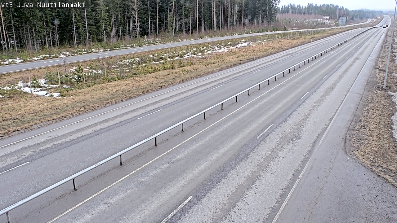 Weather Camera Image Väg 5 Juva, Nuutilanmäki, Juva, Etelä-Savo
