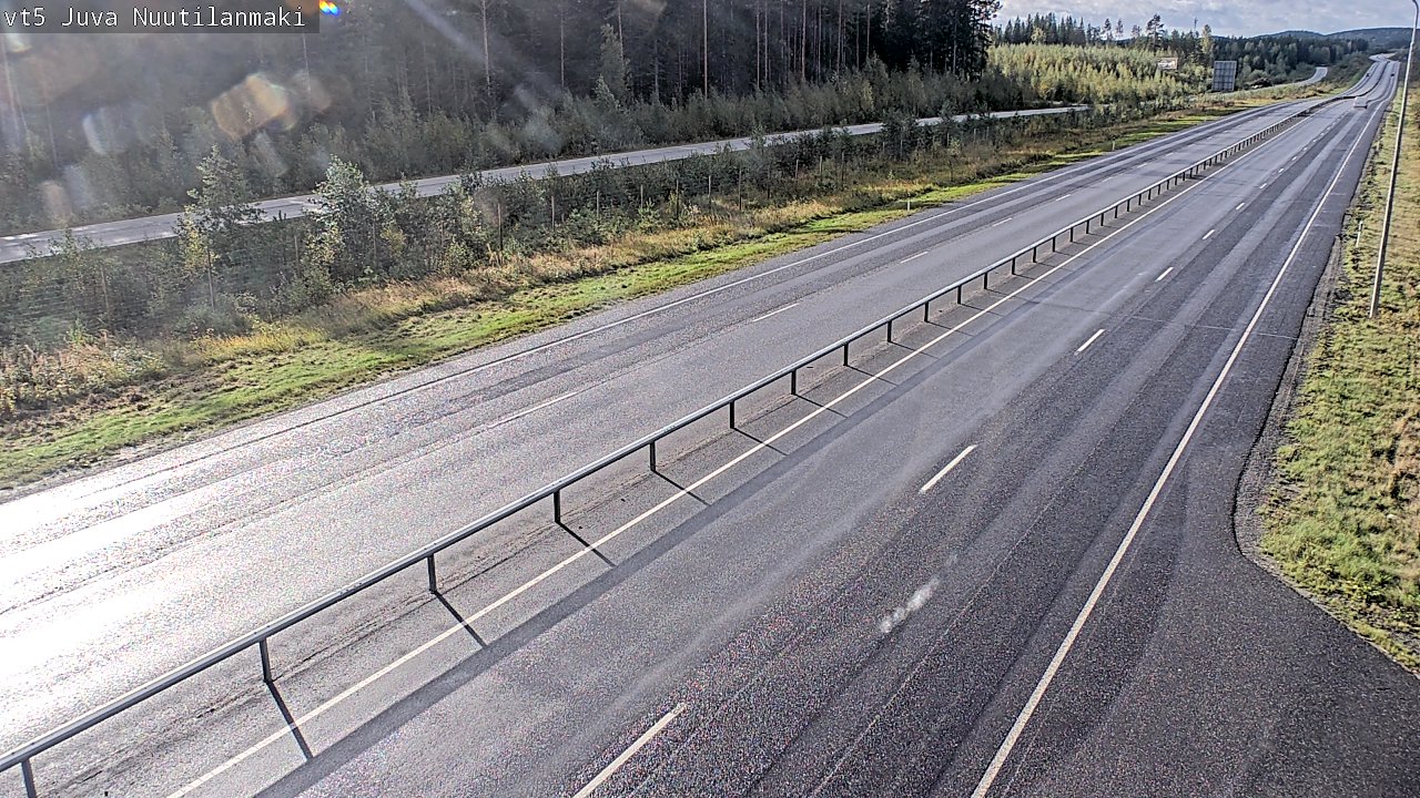 Weather Camera Image Road 5 Juva, Nuutilanmäki, Juva, Etelä-Savo