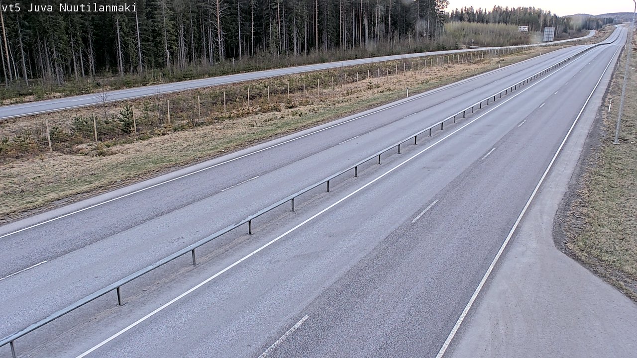 Weather Camera Image Väg 5 Juva, Nuutilanmäki, Juva, Etelä-Savo