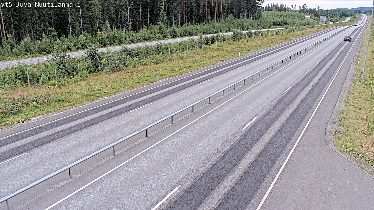 Weather Camera Image Väg 5 Juva, Nuutilanmäki, Juva, Etelä-Savo