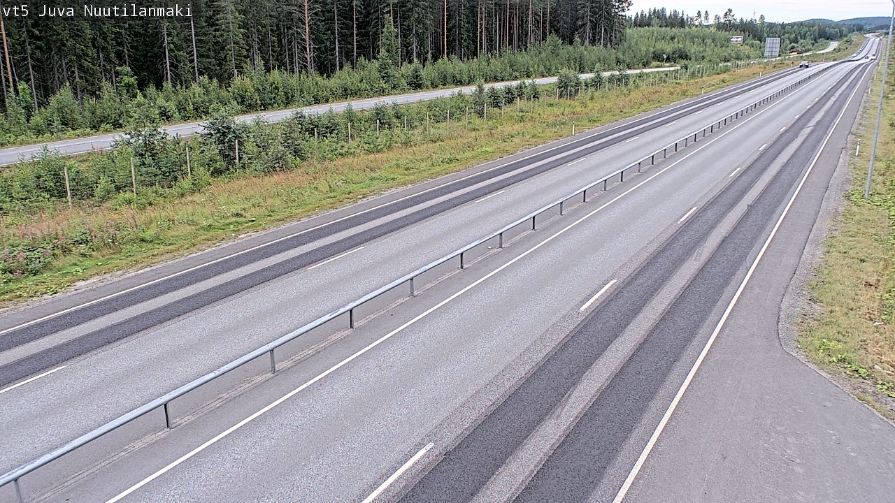 Weather Camera Image Väg 5 Juva, Nuutilanmäki, Juva, Etelä-Savo