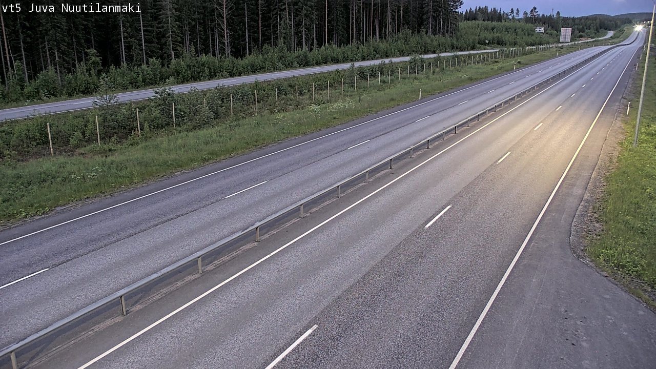Weather Camera Image Väg 5 Juva, Nuutilanmäki, Juva, Etelä-Savo