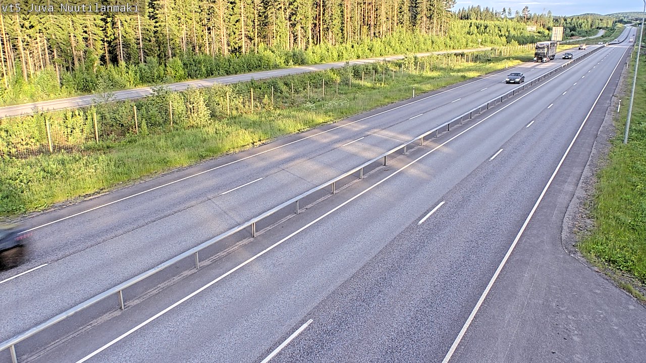 Weather Camera Image Väg 5 Juva, Nuutilanmäki, Juva, Etelä-Savo