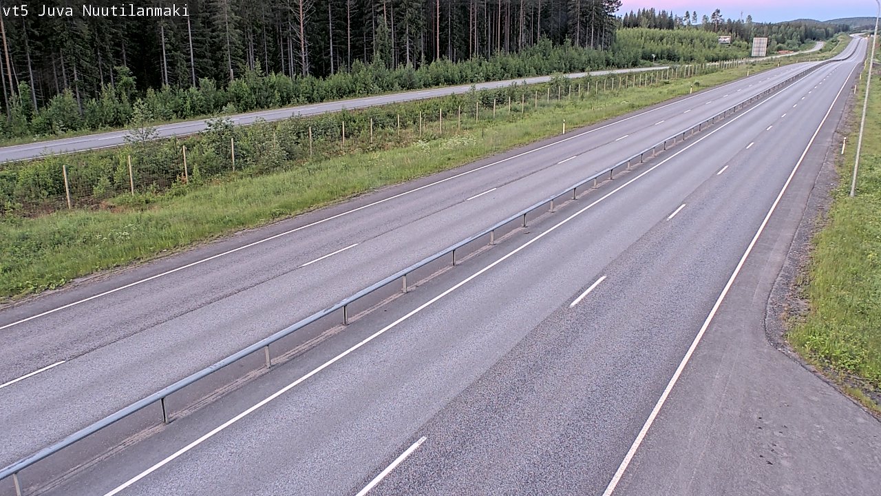 Weather Camera Image Väg 5 Juva, Nuutilanmäki, Juva, Etelä-Savo