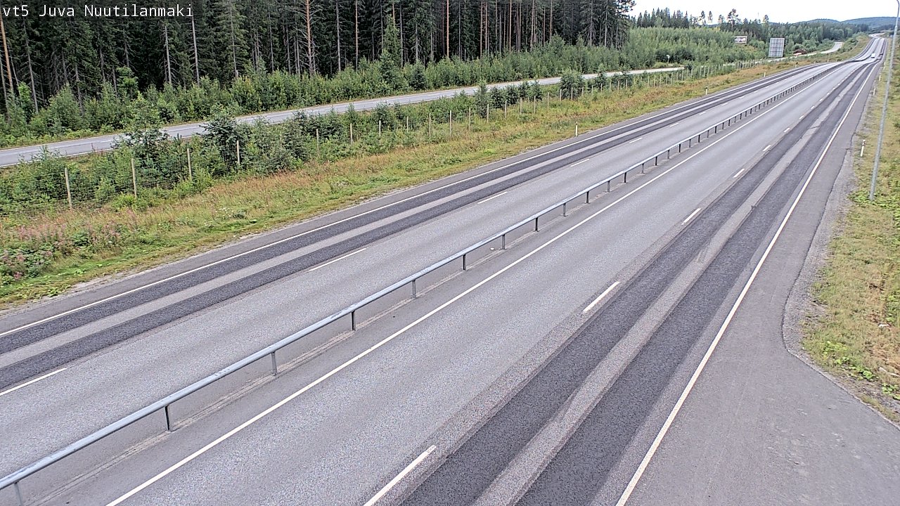 Weather Camera Image Väg 5 Juva, Nuutilanmäki, Juva, Etelä-Savo