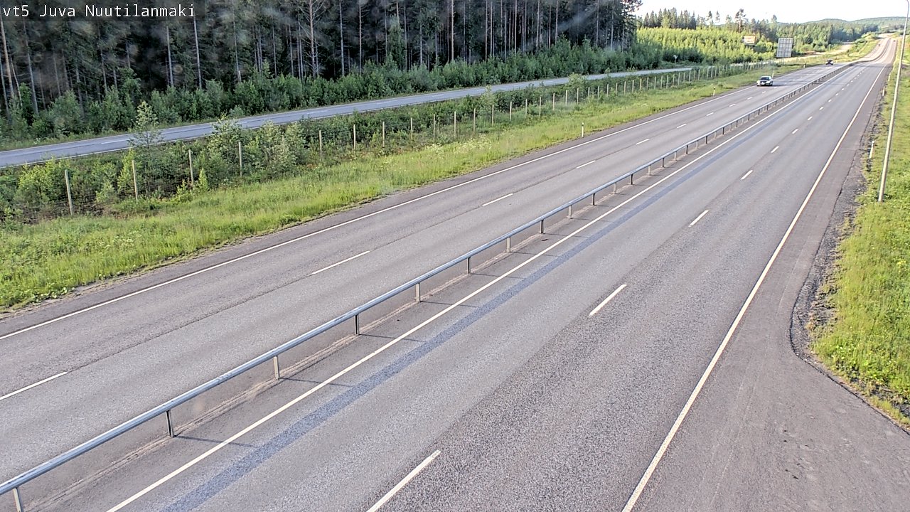 Weather Camera Image Väg 5 Juva, Nuutilanmäki, Juva, Etelä-Savo