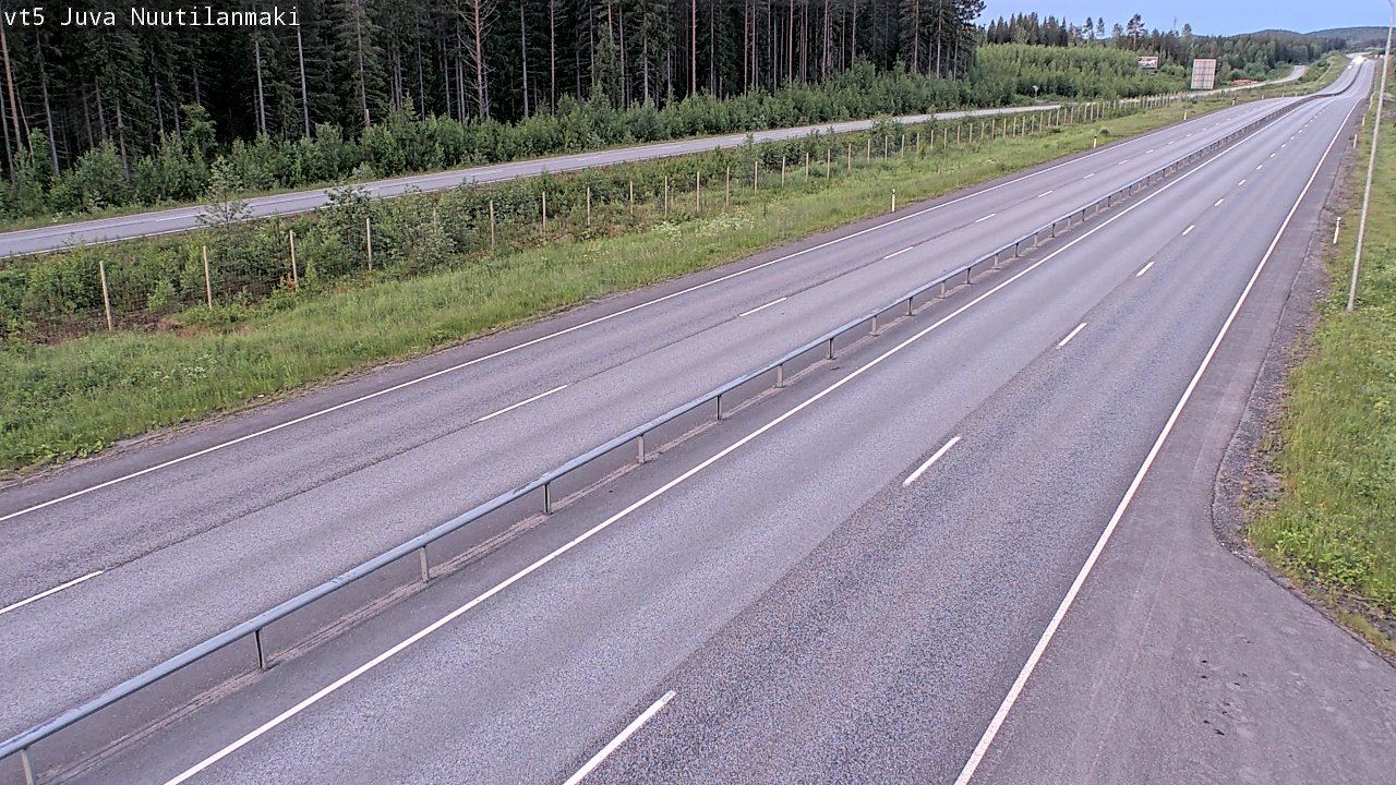 Weather Camera Image Väg 5 Juva, Nuutilanmäki, Juva, Etelä-Savo