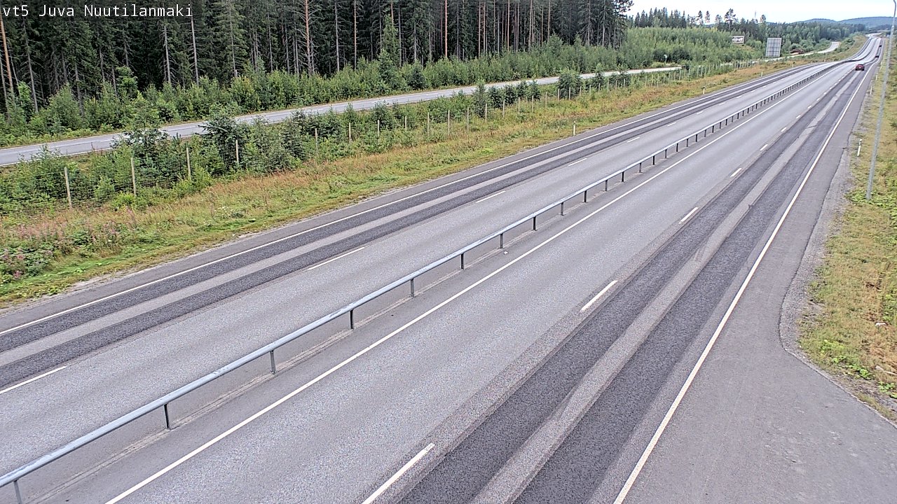 Weather Camera Image Väg 5 Juva, Nuutilanmäki, Juva, Etelä-Savo