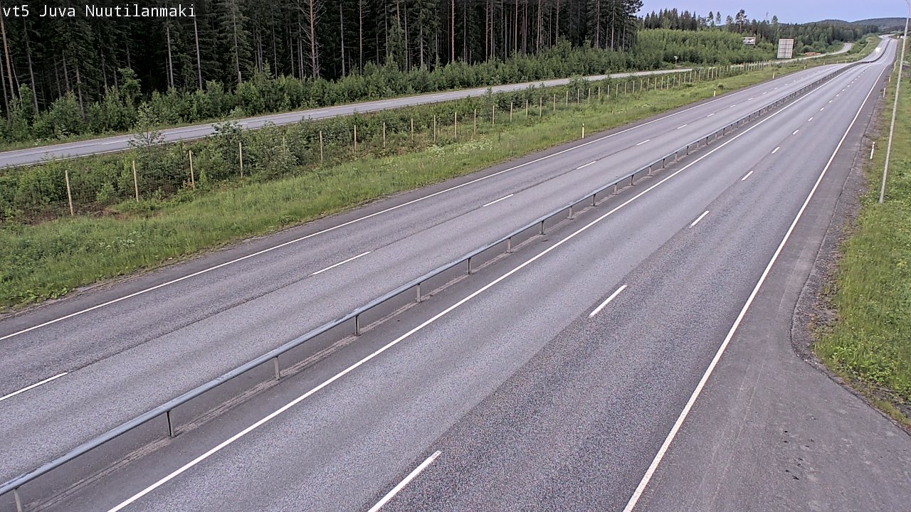 Weather Camera Image Väg 5 Juva, Nuutilanmäki, Juva, Etelä-Savo