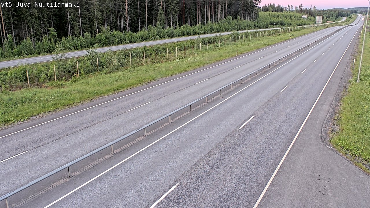 Weather Camera Image Väg 5 Juva, Nuutilanmäki, Juva, Etelä-Savo