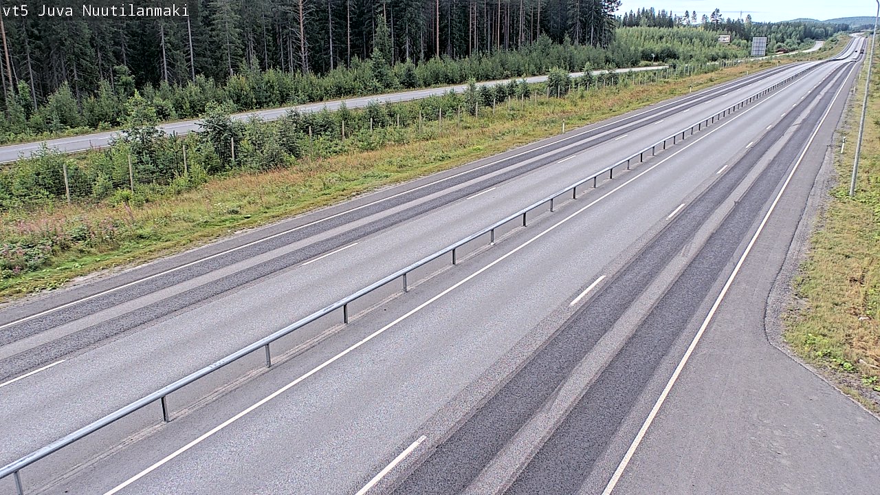 Weather Camera Image Väg 5 Juva, Nuutilanmäki, Juva, Etelä-Savo