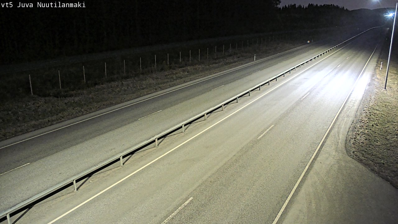 Weather Camera Image Väg 5 Juva, Nuutilanmäki, Juva, Etelä-Savo