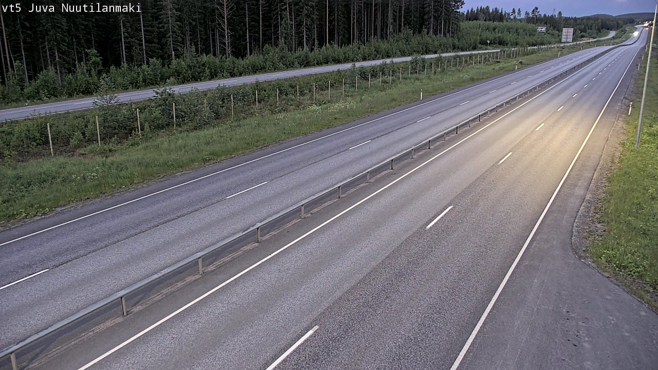 Weather Camera Image Väg 5 Juva, Nuutilanmäki, Juva, Etelä-Savo