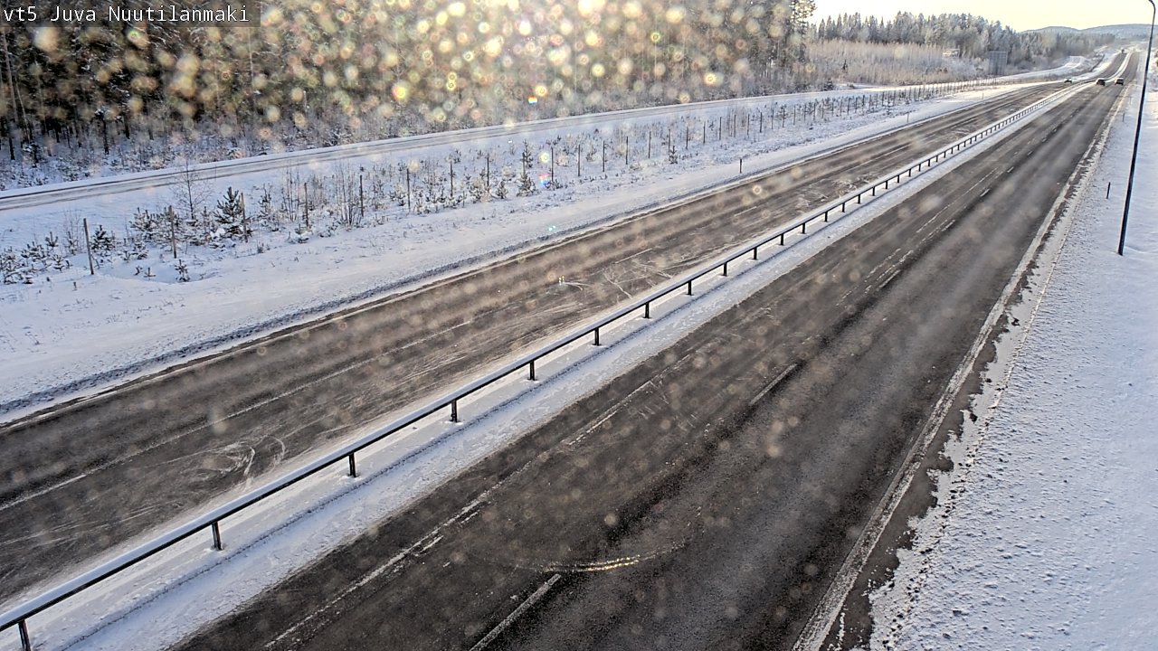 Weather Camera Image Väg 5 Juva, Nuutilanmäki, Juva, Etelä-Savo