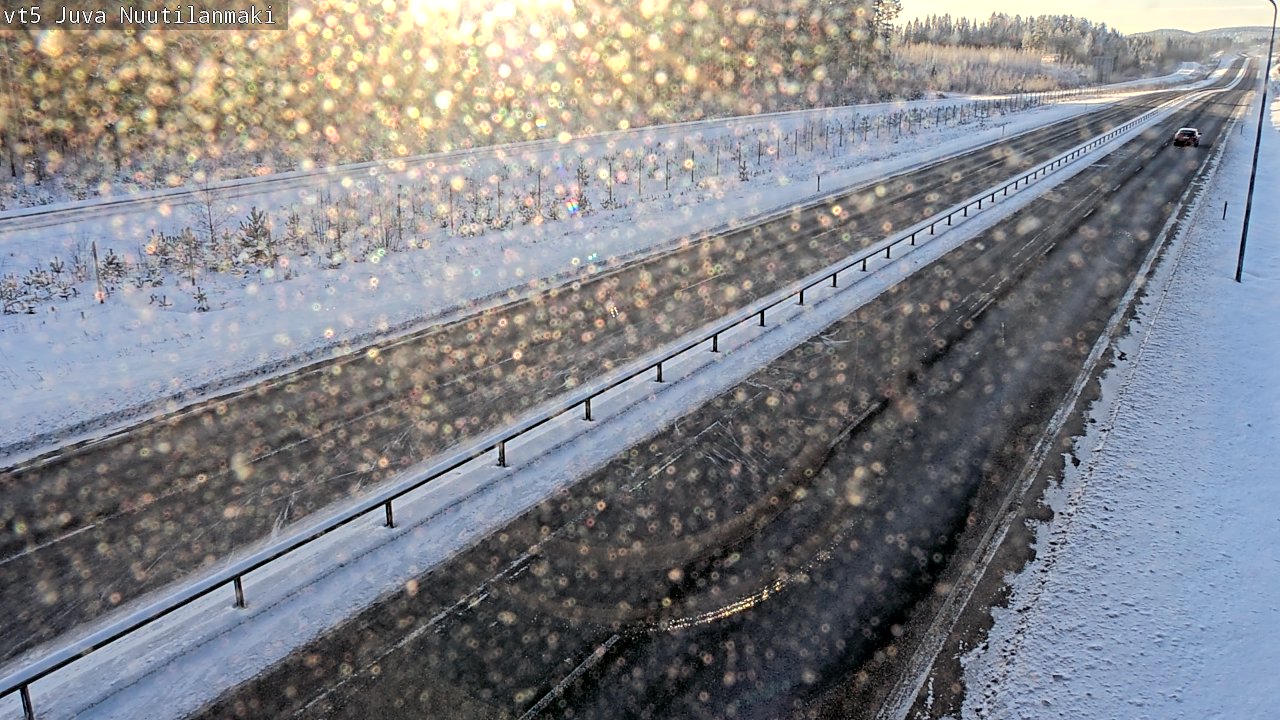 Weather Camera Image Väg 5 Juva, Nuutilanmäki, Juva, Etelä-Savo