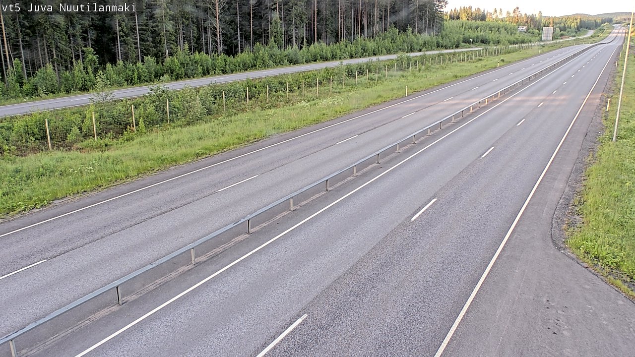 Weather Camera Image Väg 5 Juva, Nuutilanmäki, Juva, Etelä-Savo