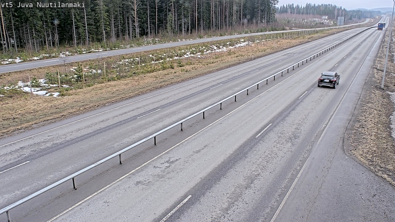 Weather Camera Image Väg 5 Juva, Nuutilanmäki, Juva, Etelä-Savo