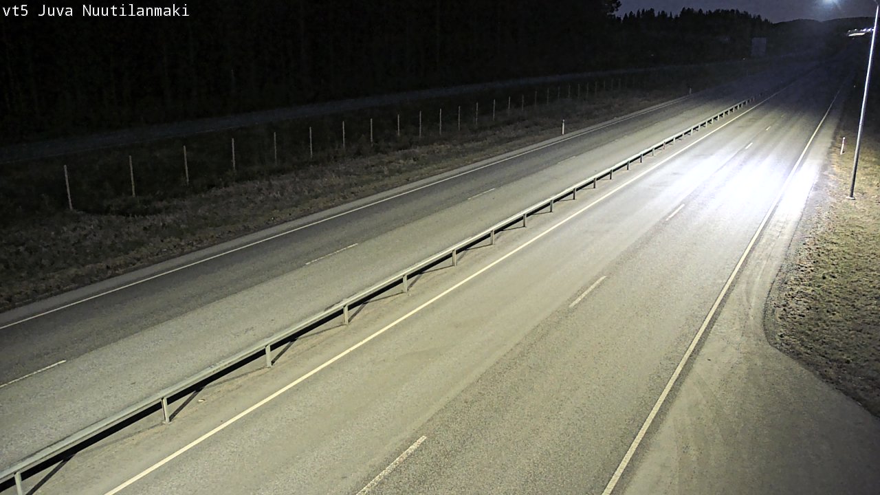 Weather Camera Image Väg 5 Juva, Nuutilanmäki, Juva, Etelä-Savo