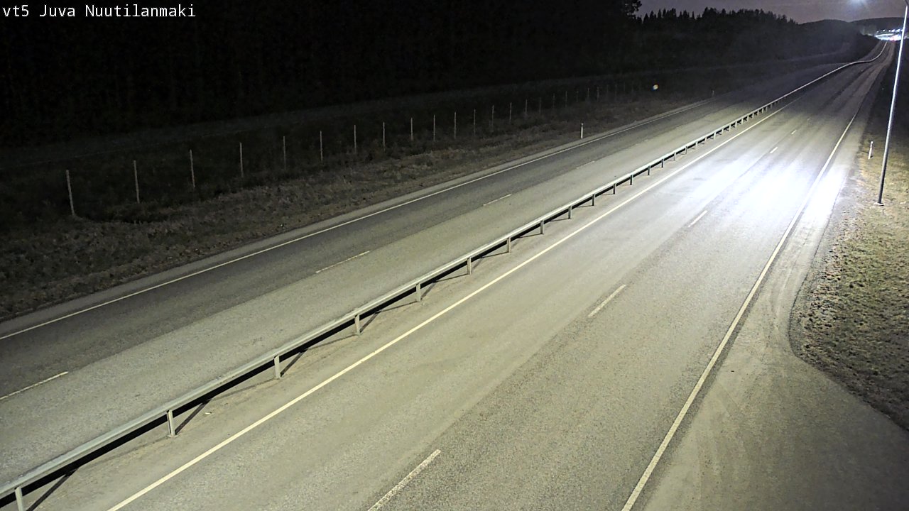 Weather Camera Image Väg 5 Juva, Nuutilanmäki, Juva, Etelä-Savo