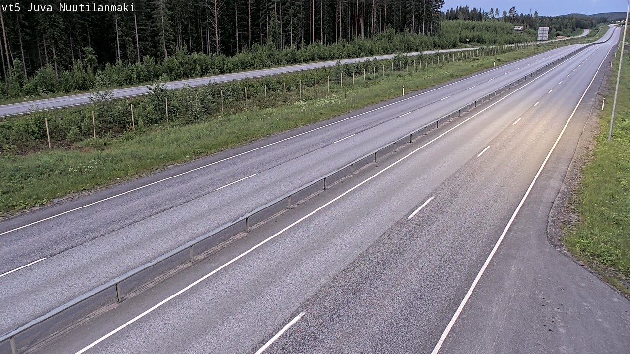 Weather Camera Image Väg 5 Juva, Nuutilanmäki, Juva, Etelä-Savo