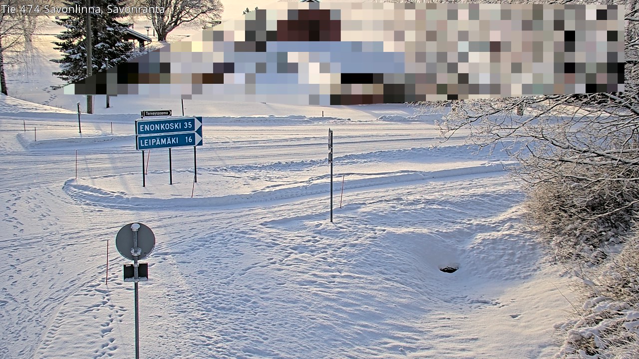 Weather Camera Image Väg 474 Nyslott Savonranta, Savonlinna, Etelä-Savo