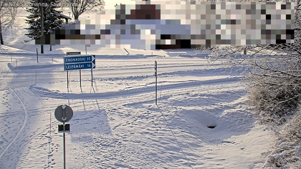 Weather Camera Image Väg 474 Nyslott Savonranta, Savonlinna, Etelä-Savo