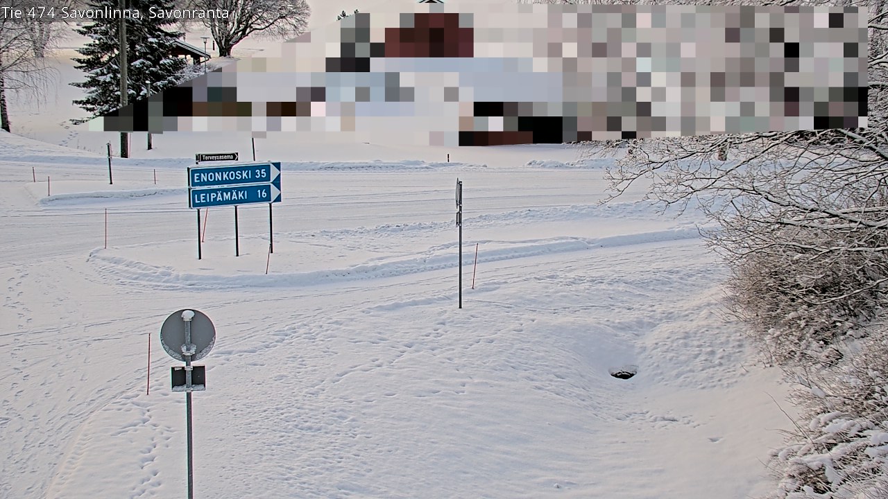Weather Camera Image Väg 474 Nyslott Savonranta, Savonlinna, Etelä-Savo
