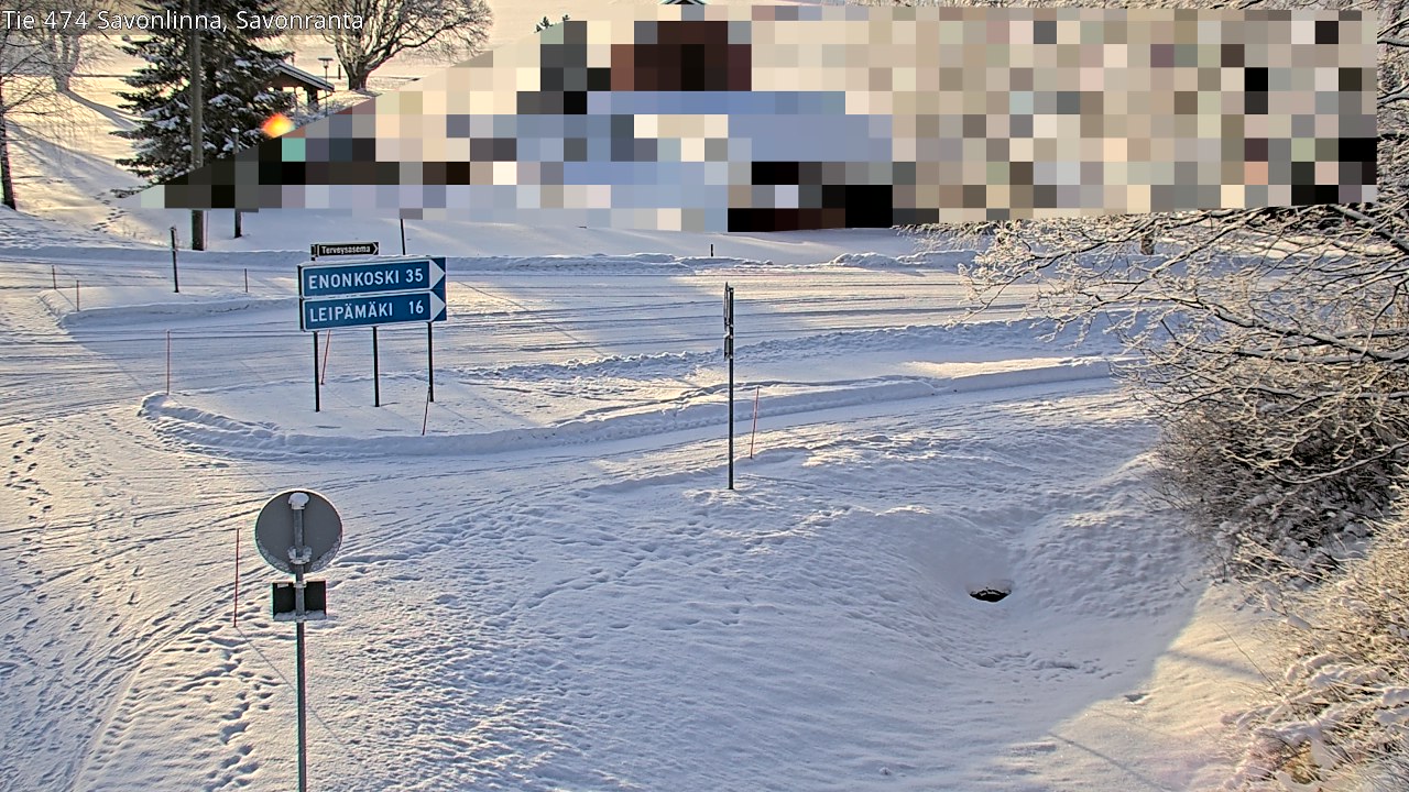 Weather Camera Image Väg 474 Nyslott Savonranta, Savonlinna, Etelä-Savo