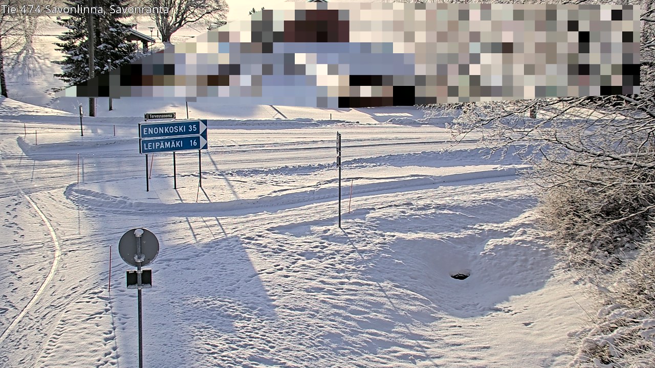 Weather Camera Image Väg 474 Nyslott Savonranta, Savonlinna, Etelä-Savo