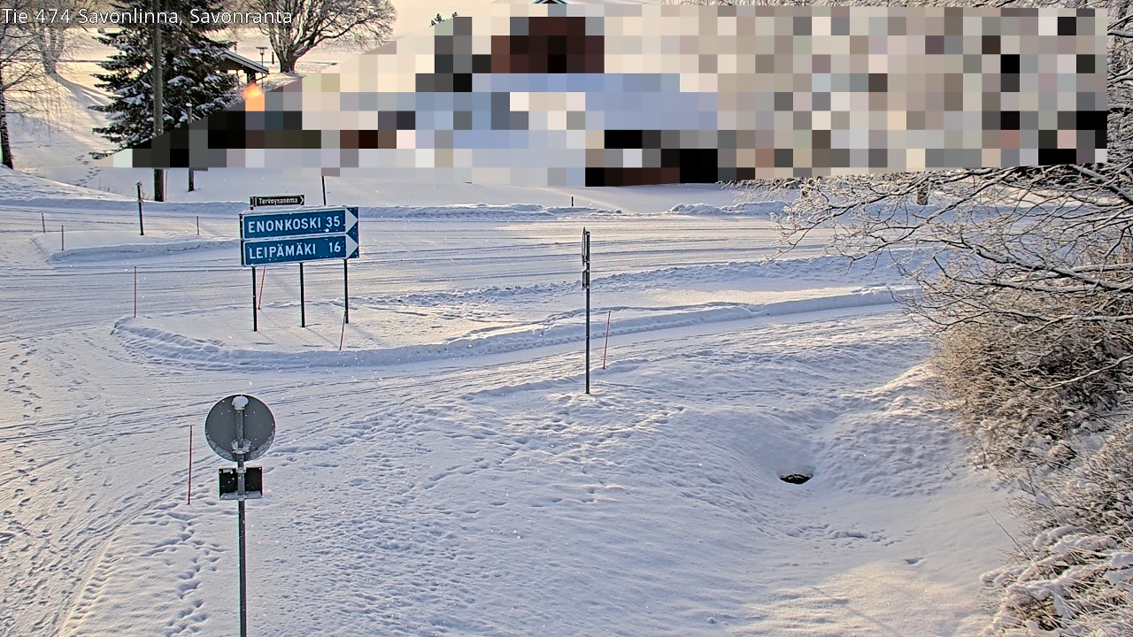 Weather Camera Image Väg 474 Nyslott Savonranta, Savonlinna, Etelä-Savo