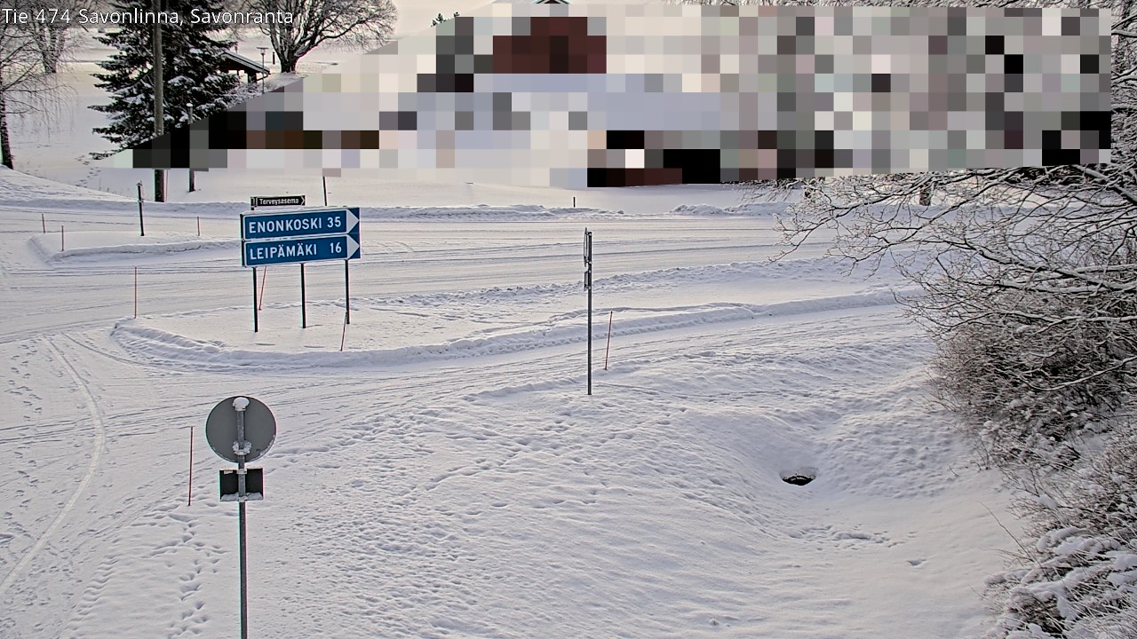 Weather Camera Image Väg 474 Nyslott Savonranta, Savonlinna, Etelä-Savo