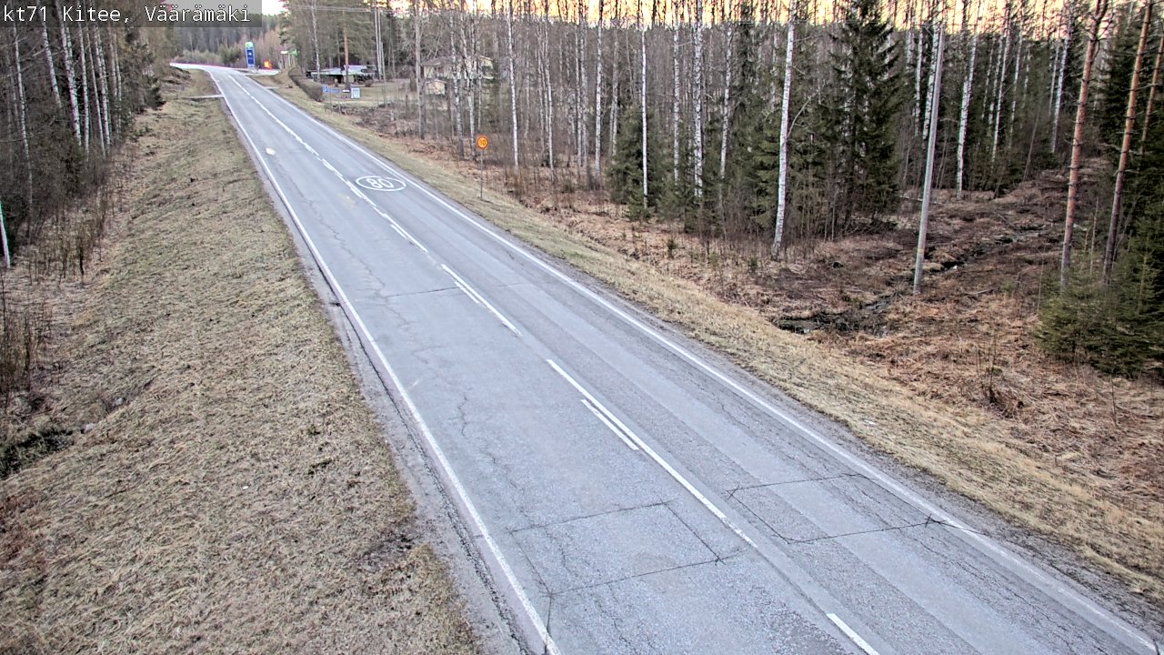 Weather Camera Image Väg 71 Väärämäki, Kitee, Pohjois-Karjala