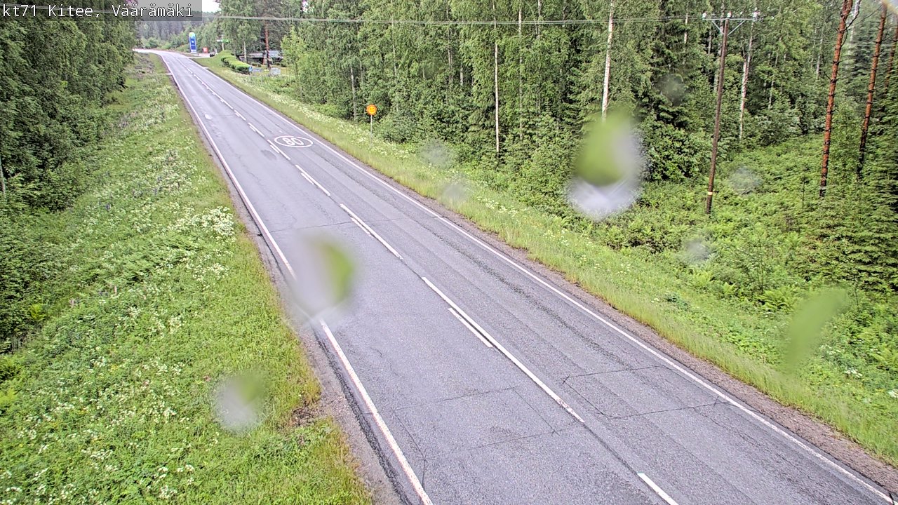 Weather Camera Image Väg 71 Väärämäki, Kitee, Pohjois-Karjala