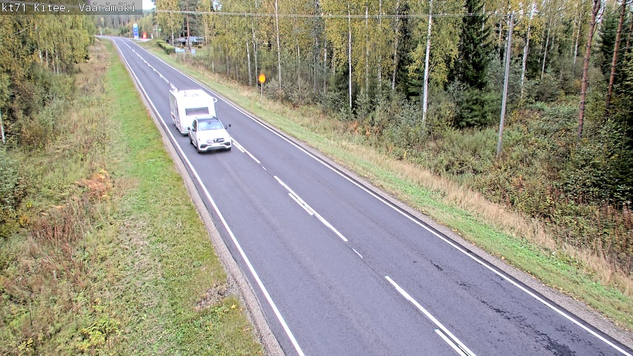 Kelikamerat Kuva Tie 71 Kitee, Väärämäki, Kitee, Pohjois-Karjala