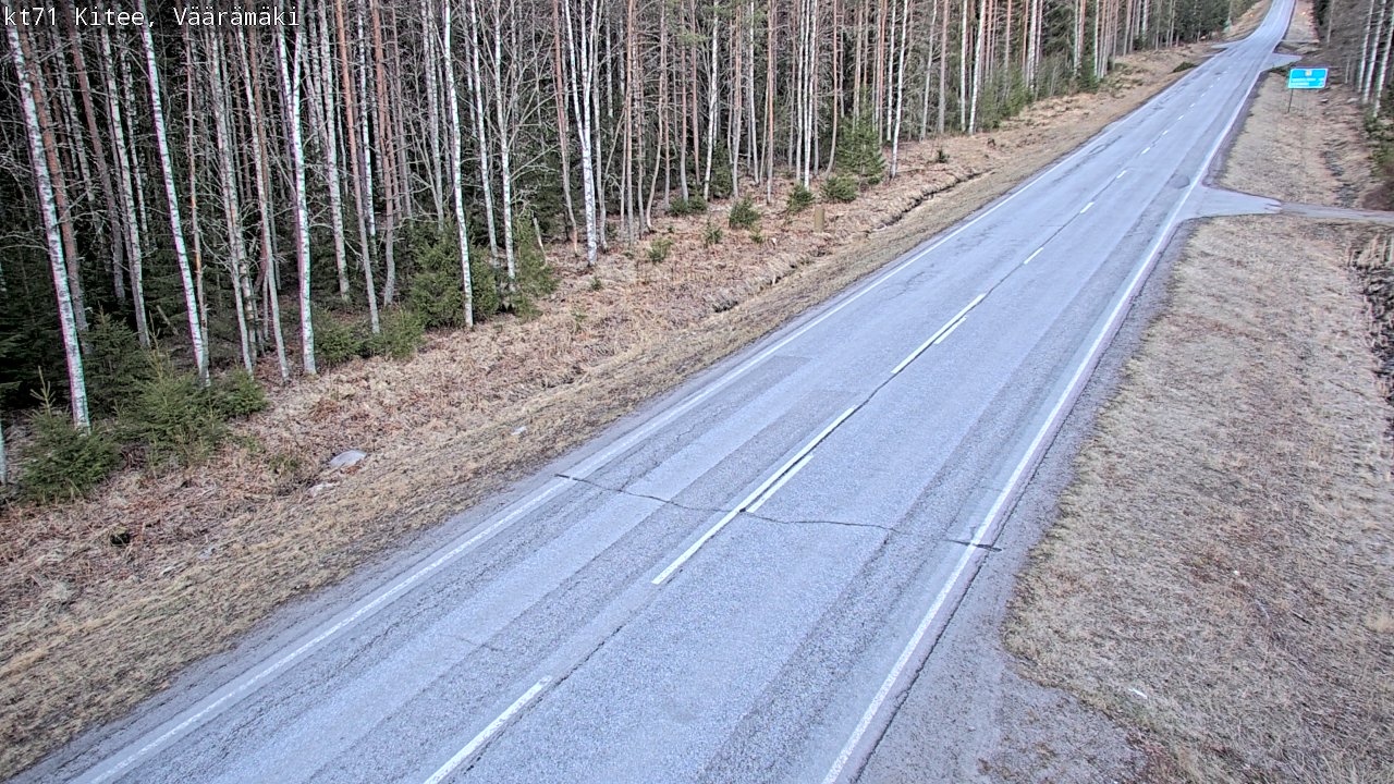 Weather Camera Image Väg 71 Väärämäki, Kitee, Pohjois-Karjala