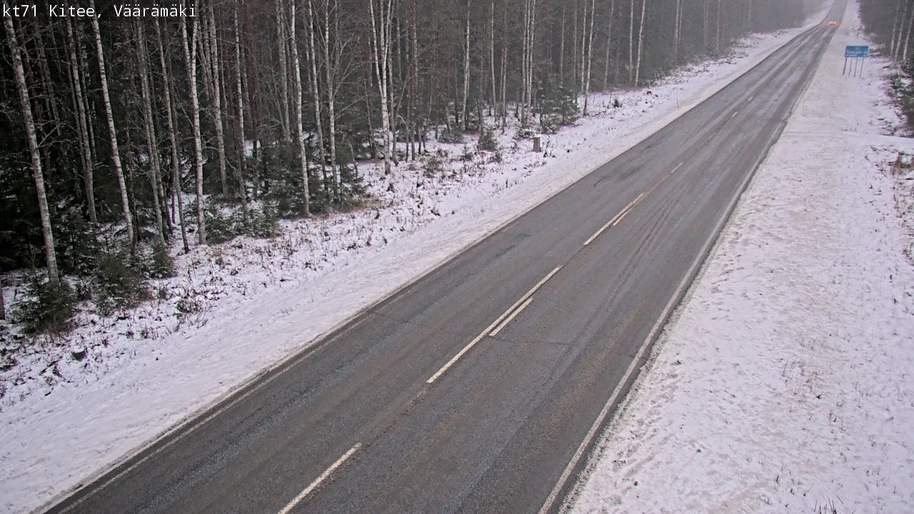 Weather Camera Image Väg 71 Väärämäki, Kitee, Pohjois-Karjala