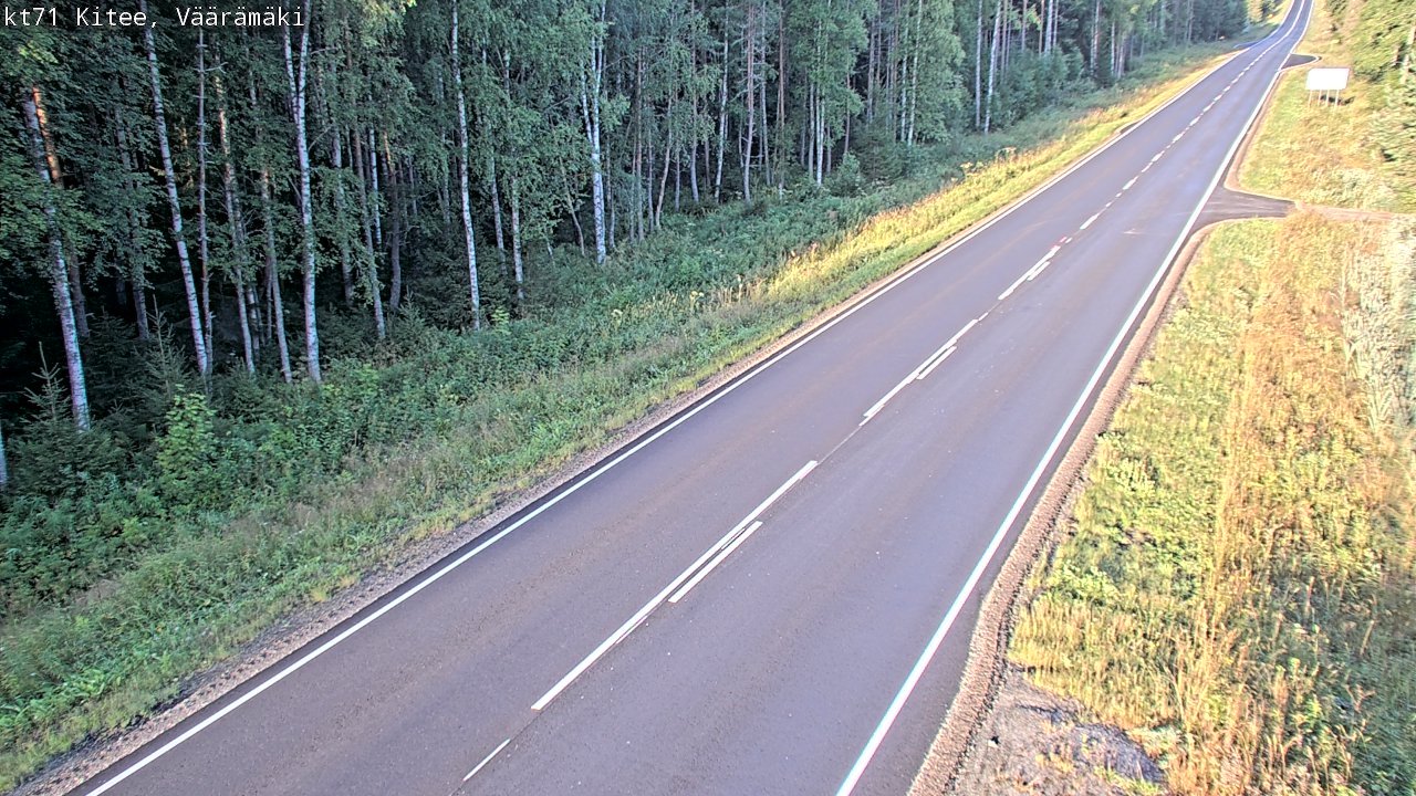 Weather Camera Image Road 71 Väärämäki, Kitee, Pohjois-Karjala