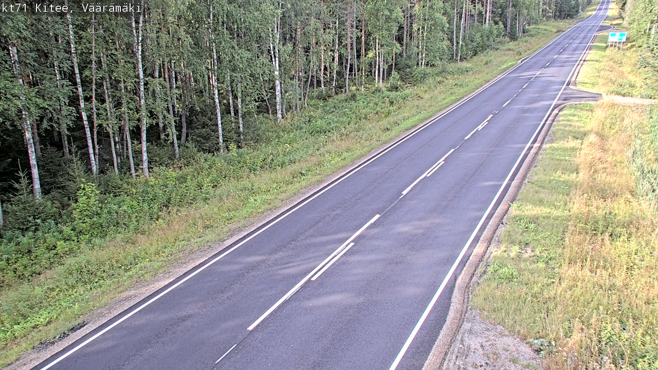 Weather Camera Image Road 71 Väärämäki, Kitee, Pohjois-Karjala