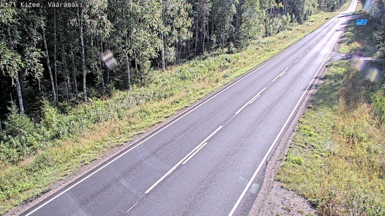 Kelikamerat Kuva Tie 71 Kitee, Väärämäki, Kitee, Pohjois-Karjala