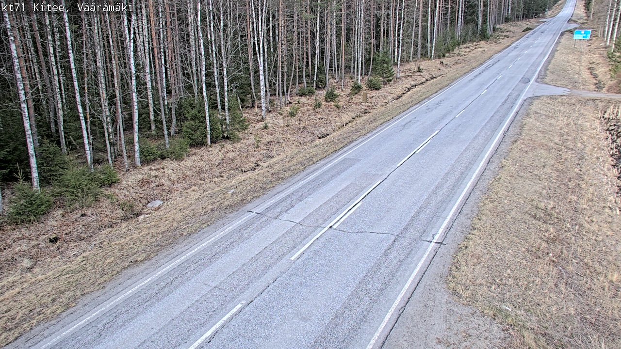 Weather Camera Image Väg 71 Väärämäki, Kitee, Pohjois-Karjala