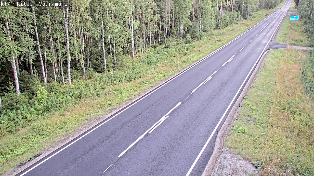 Kelikamerat Kuva Tie 71 Kitee, Väärämäki, Kitee, Pohjois-Karjala