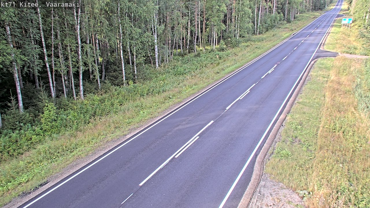 Weather Camera Image Road 71 Väärämäki, Kitee, Pohjois-Karjala