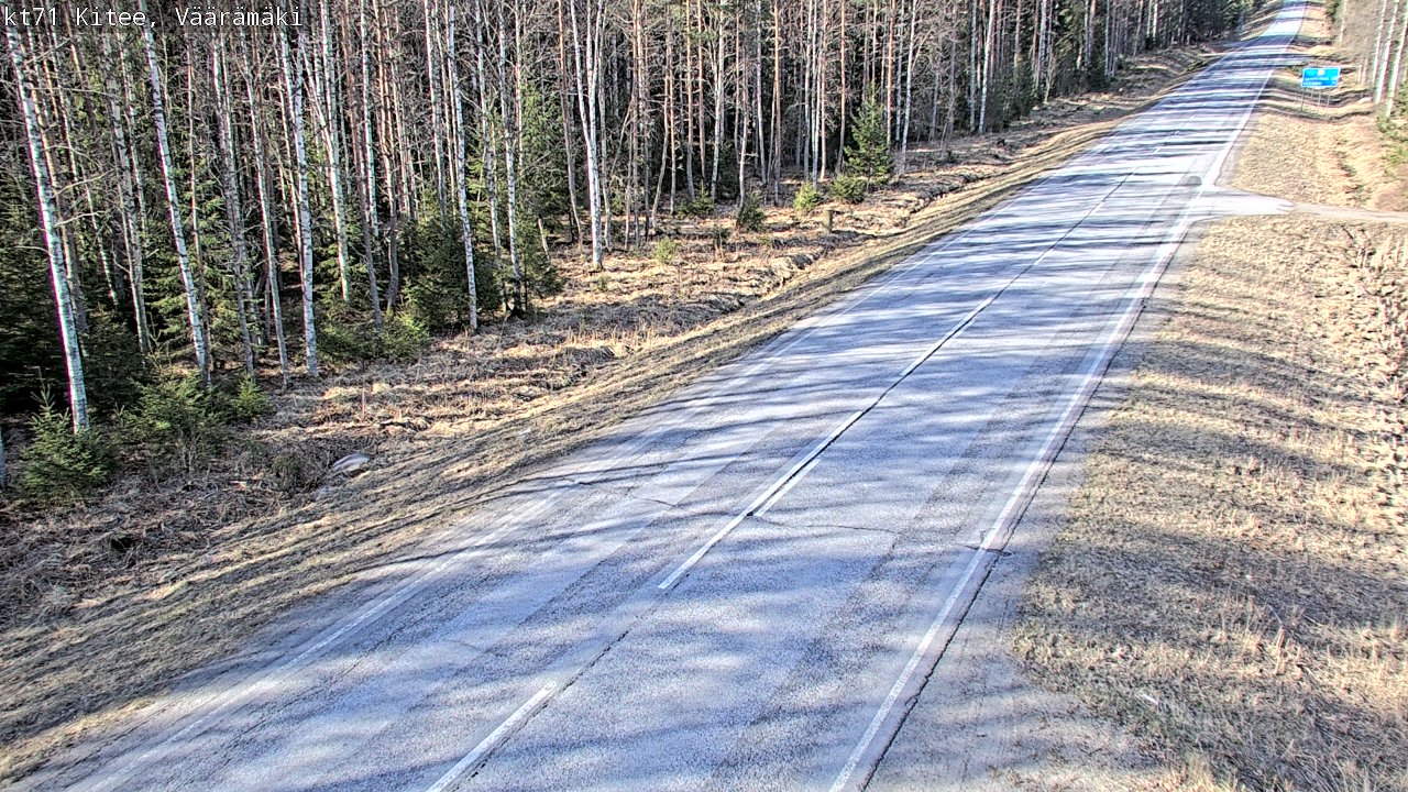 Weather Camera Image Väg 71 Väärämäki, Kitee, Pohjois-Karjala