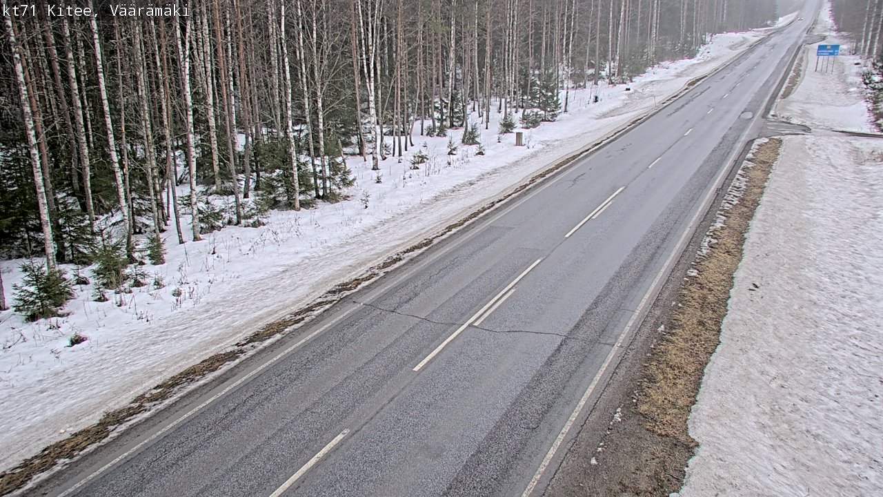 Weather Camera Image Väg 71 Väärämäki, Kitee, Pohjois-Karjala