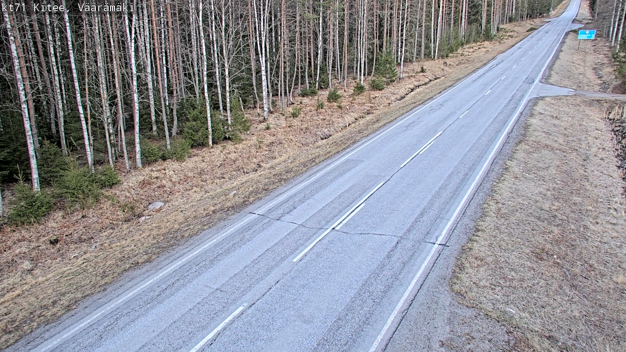 Weather Camera Image Väg 71 Väärämäki, Kitee, Pohjois-Karjala