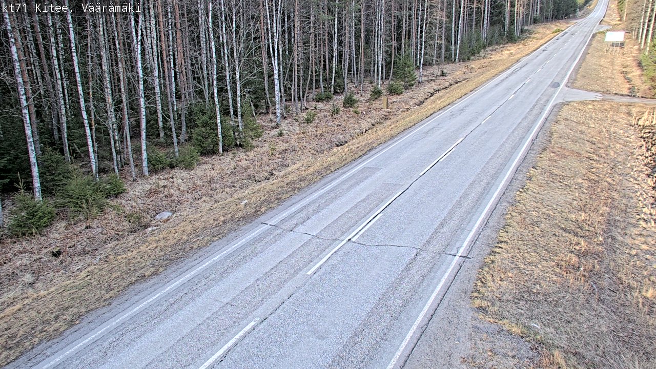 Weather Camera Image Väg 71 Väärämäki, Kitee, Pohjois-Karjala