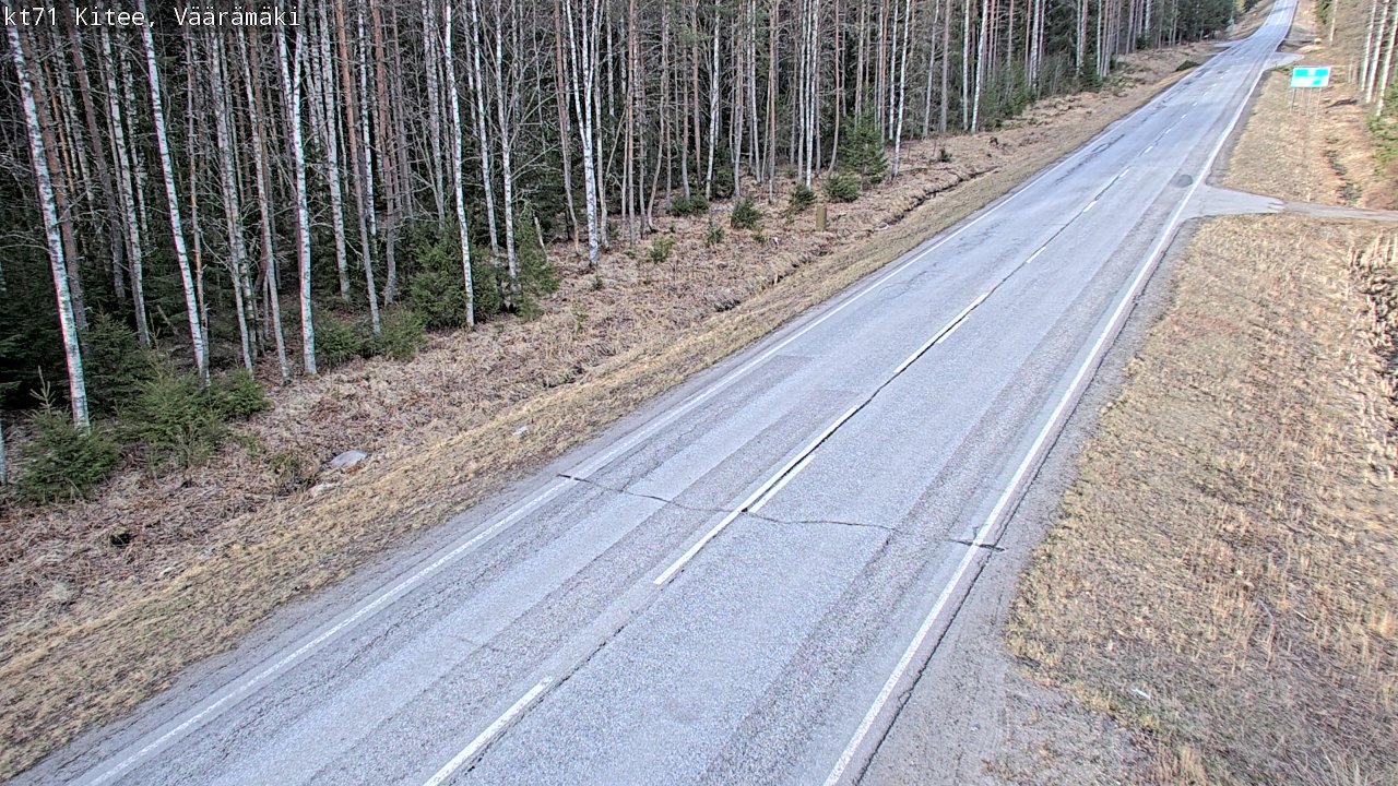 Weather Camera Image Väg 71 Väärämäki, Kitee, Pohjois-Karjala