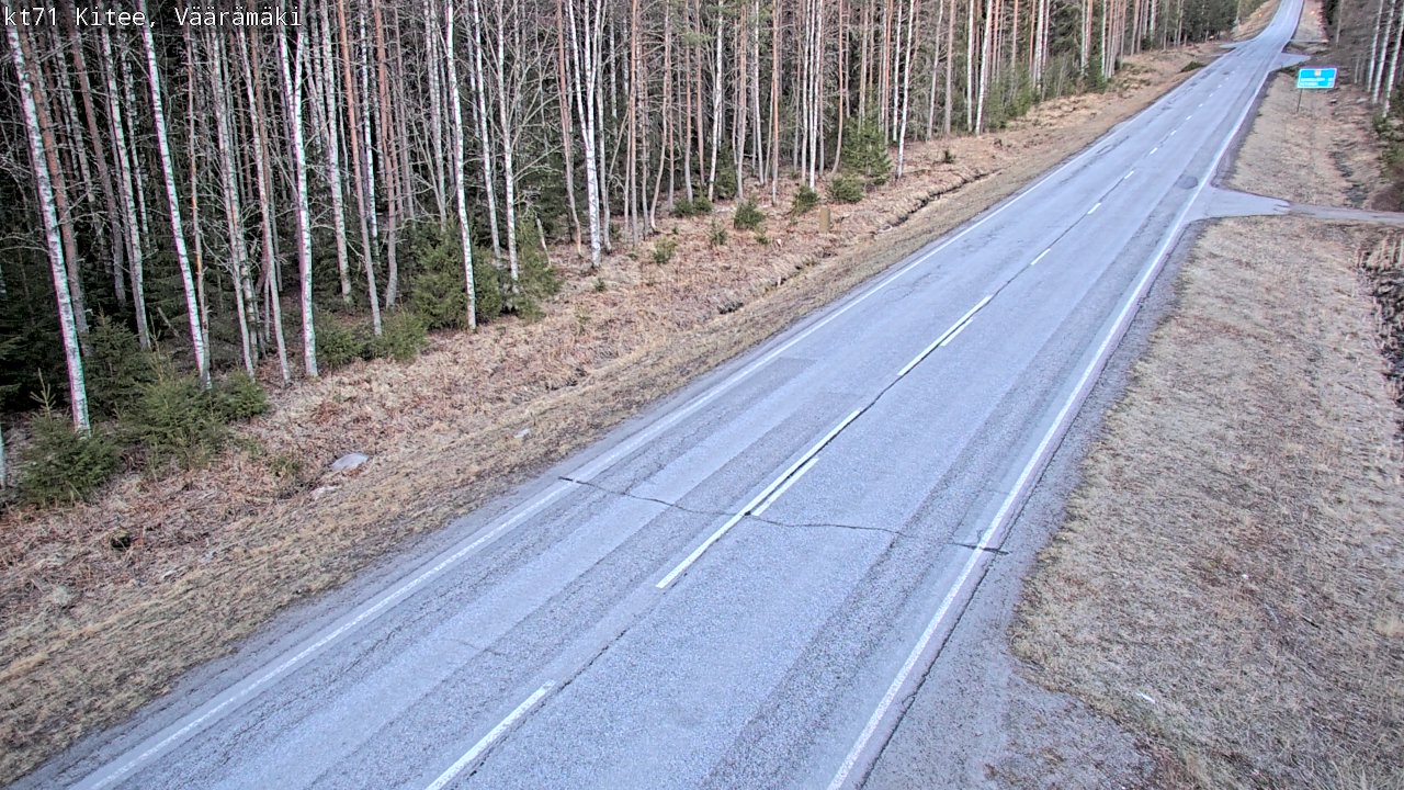 Weather Camera Image Väg 71 Väärämäki, Kitee, Pohjois-Karjala